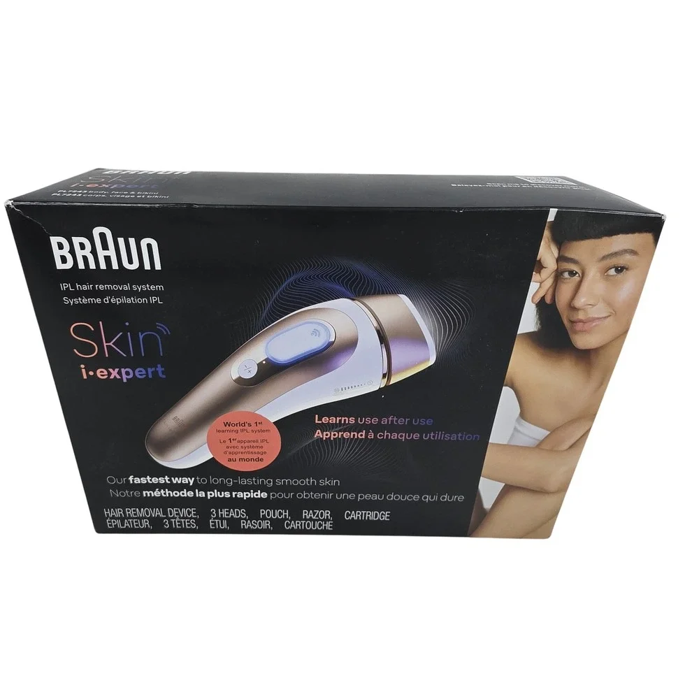 Braun Skin i-expert IPL Hair Removal System PL7243 White Gold with Case